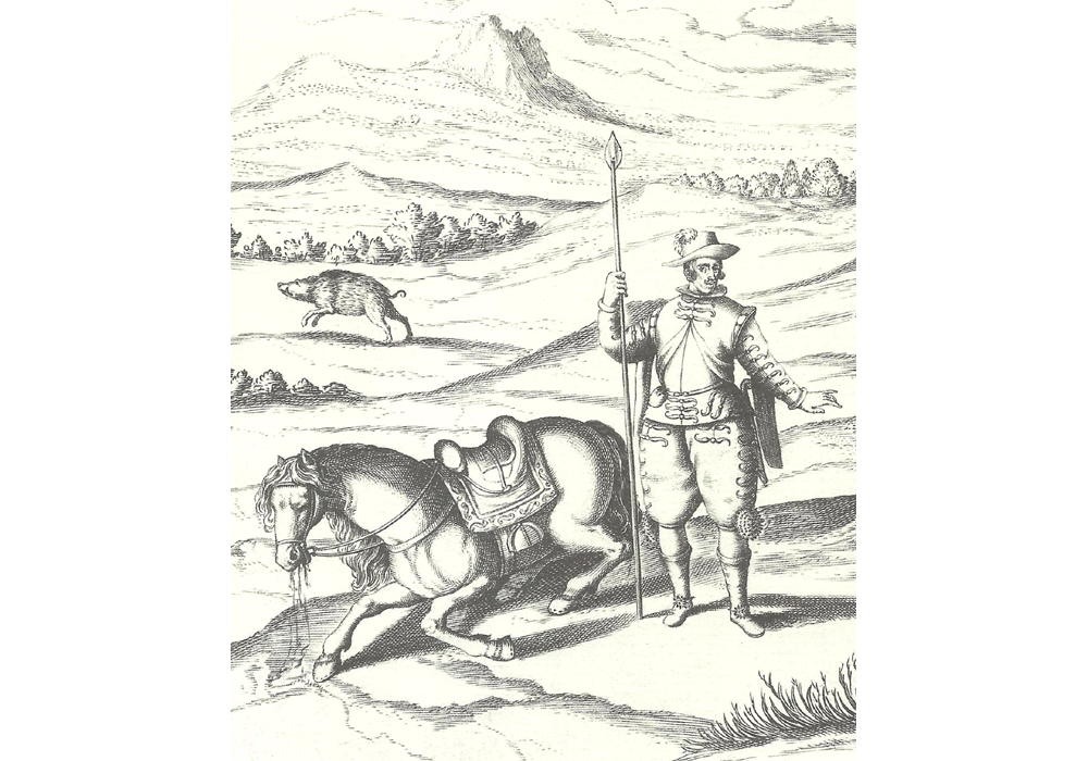 Origen dignidad caza-Juan Mateos- Francisco Martínez-Incunabula & Ancient Books-facsimile book-Vicent García Editores-2 Wild boar Detail